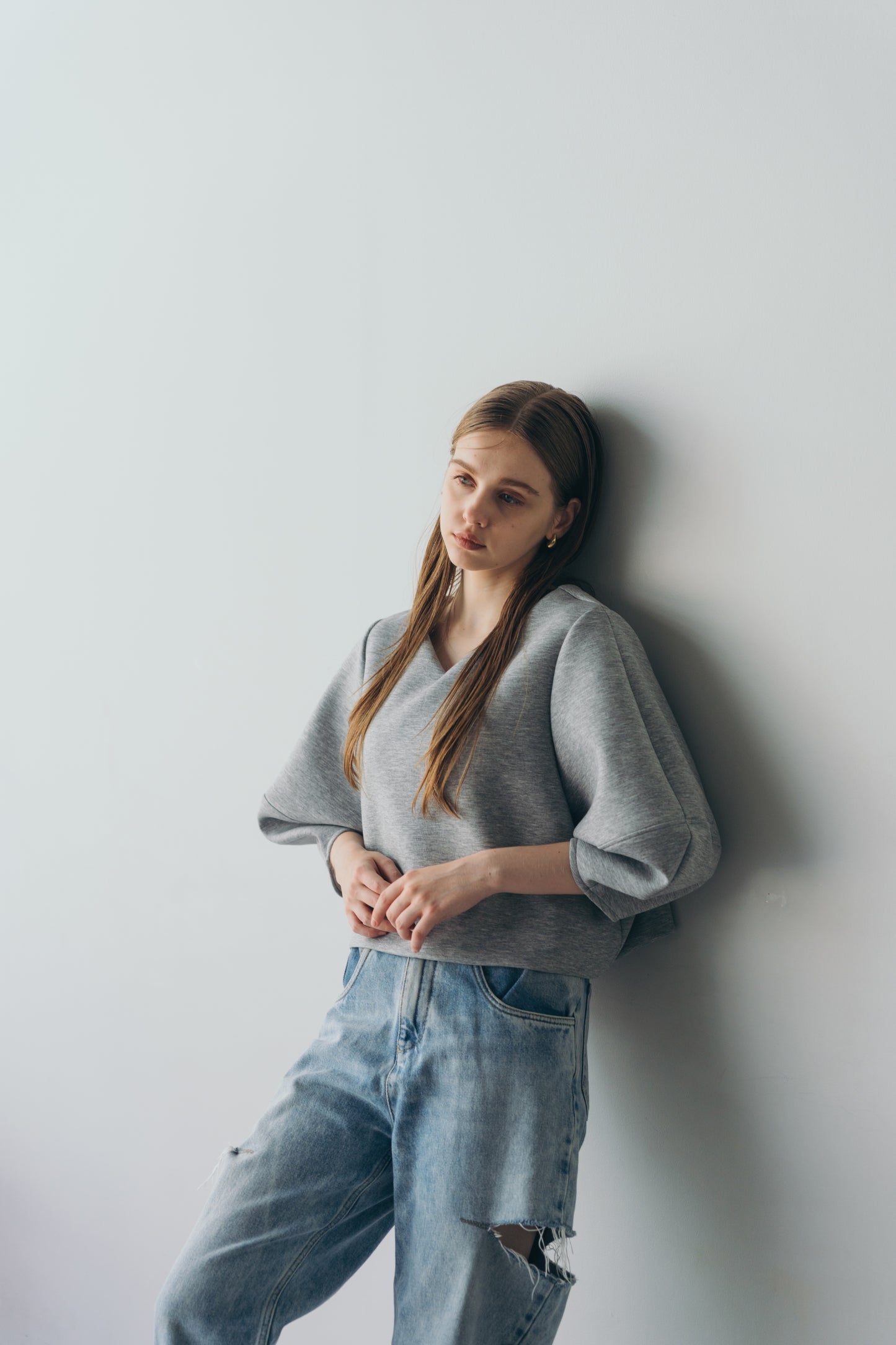 Lady puff tops - Gray