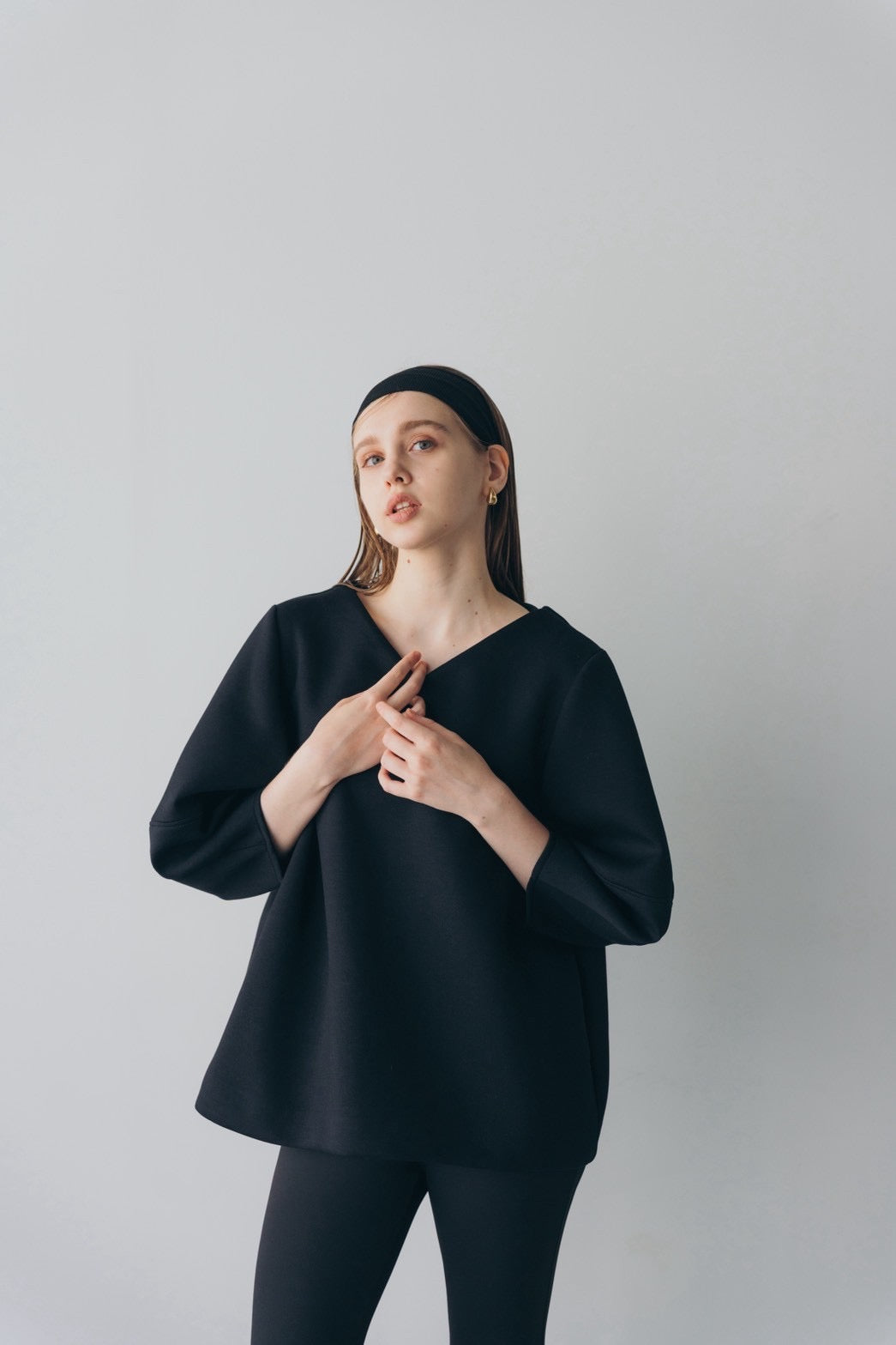 Lady puff tunic - Black