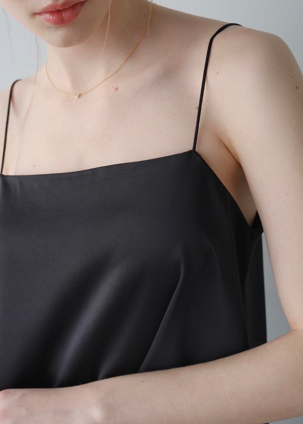 Satin lace camisole /Black