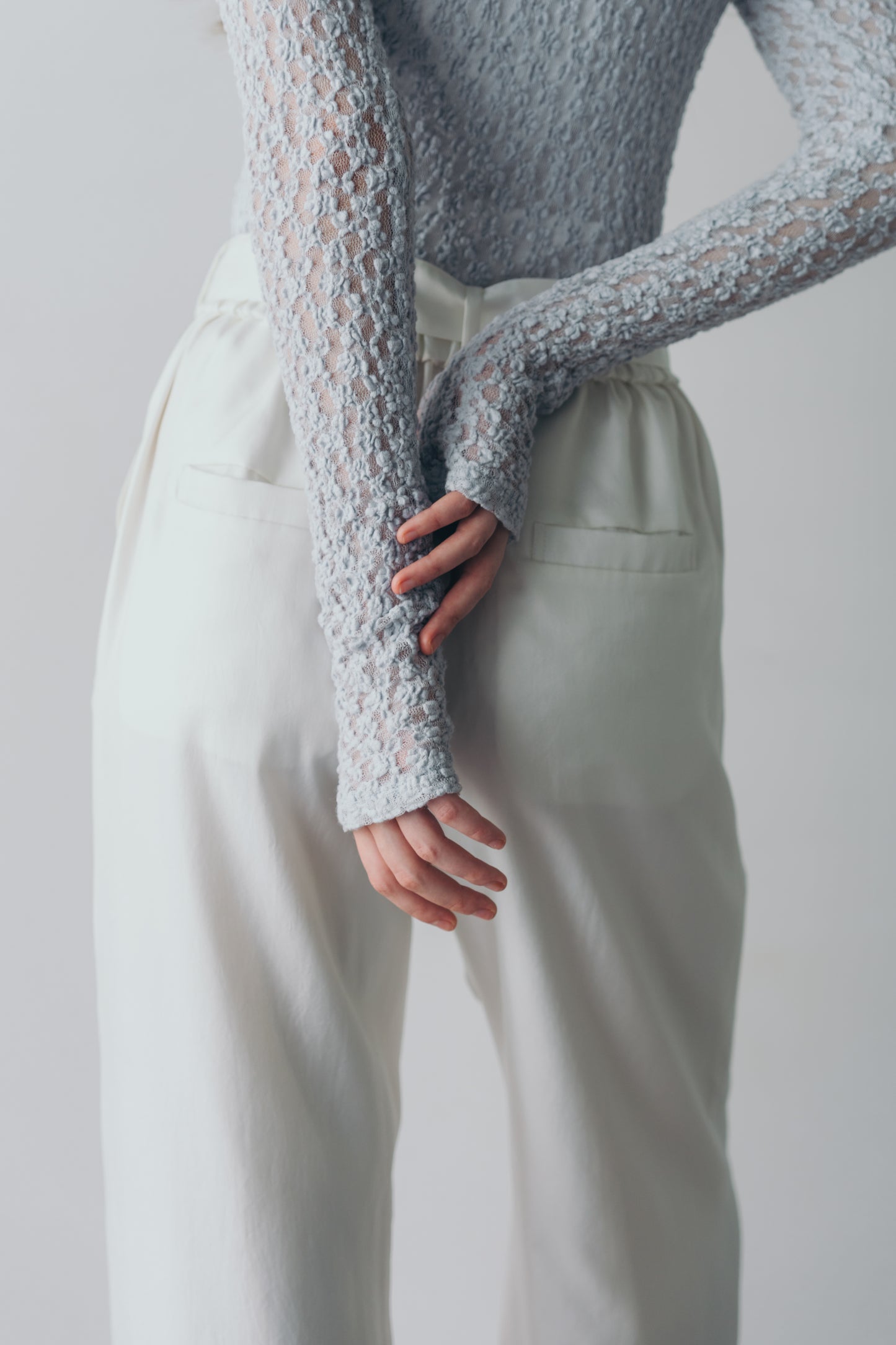 Lace body suit - Blue gray