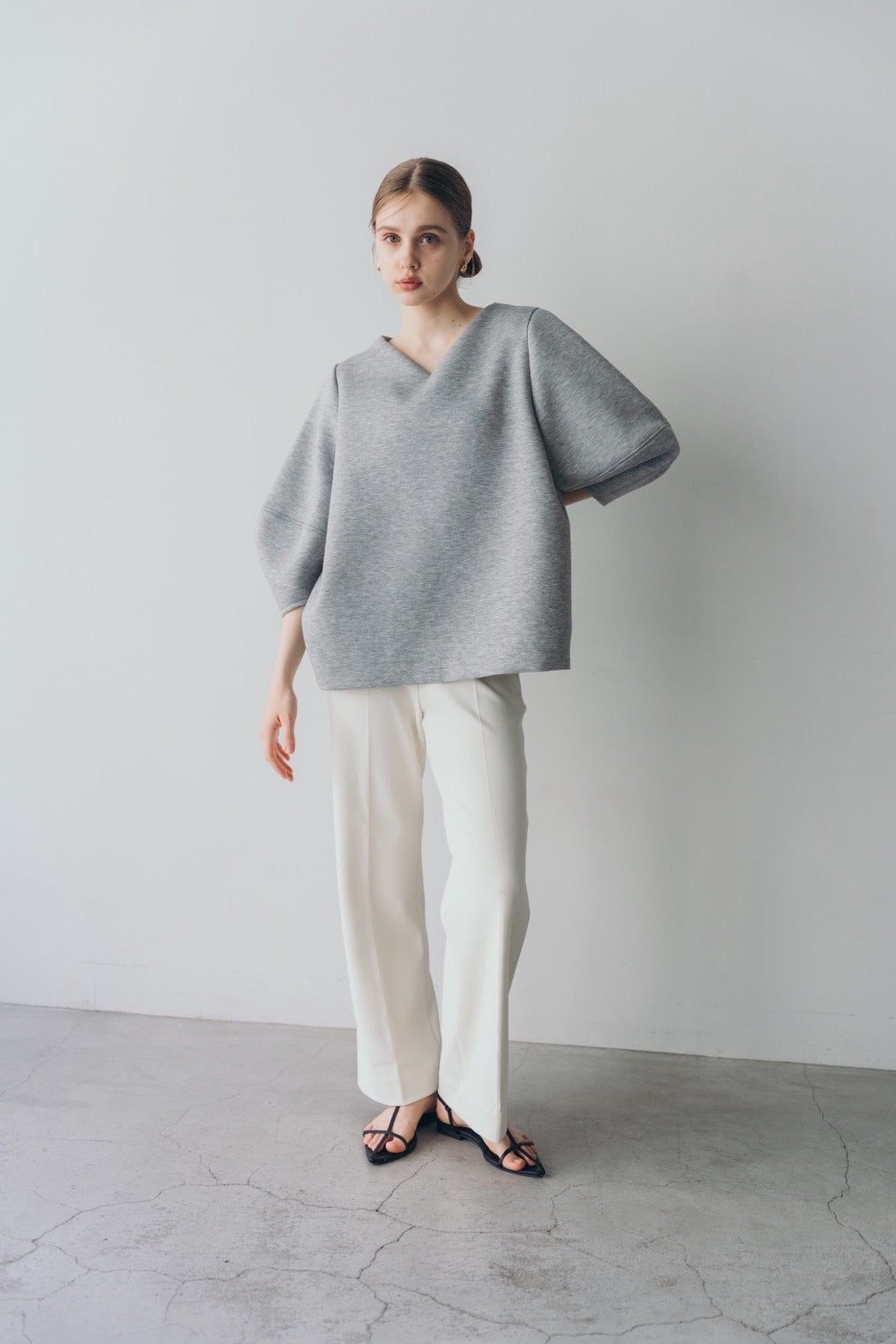 Lady puff tunic - Gray