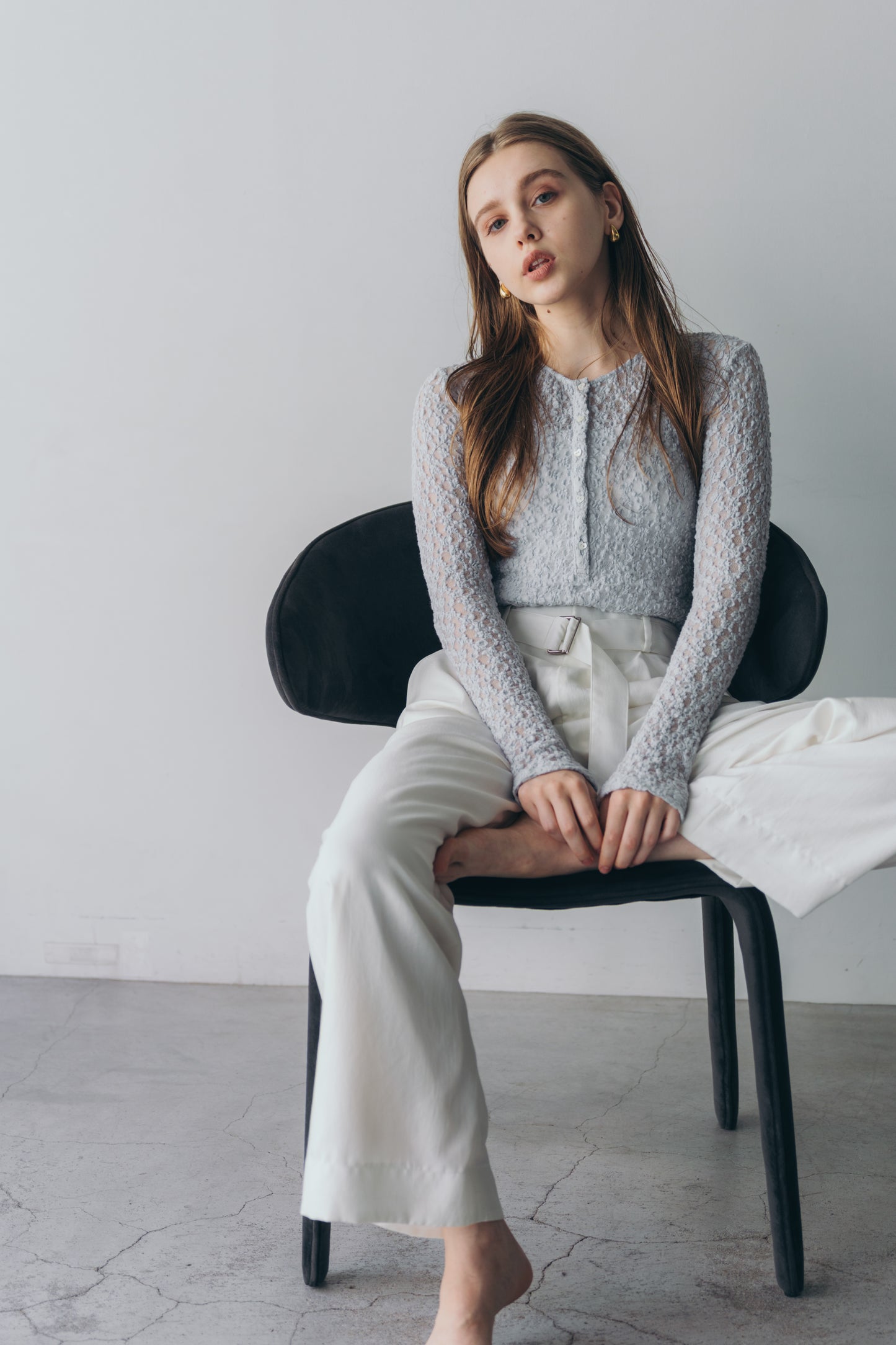 Lace body suit - Blue gray