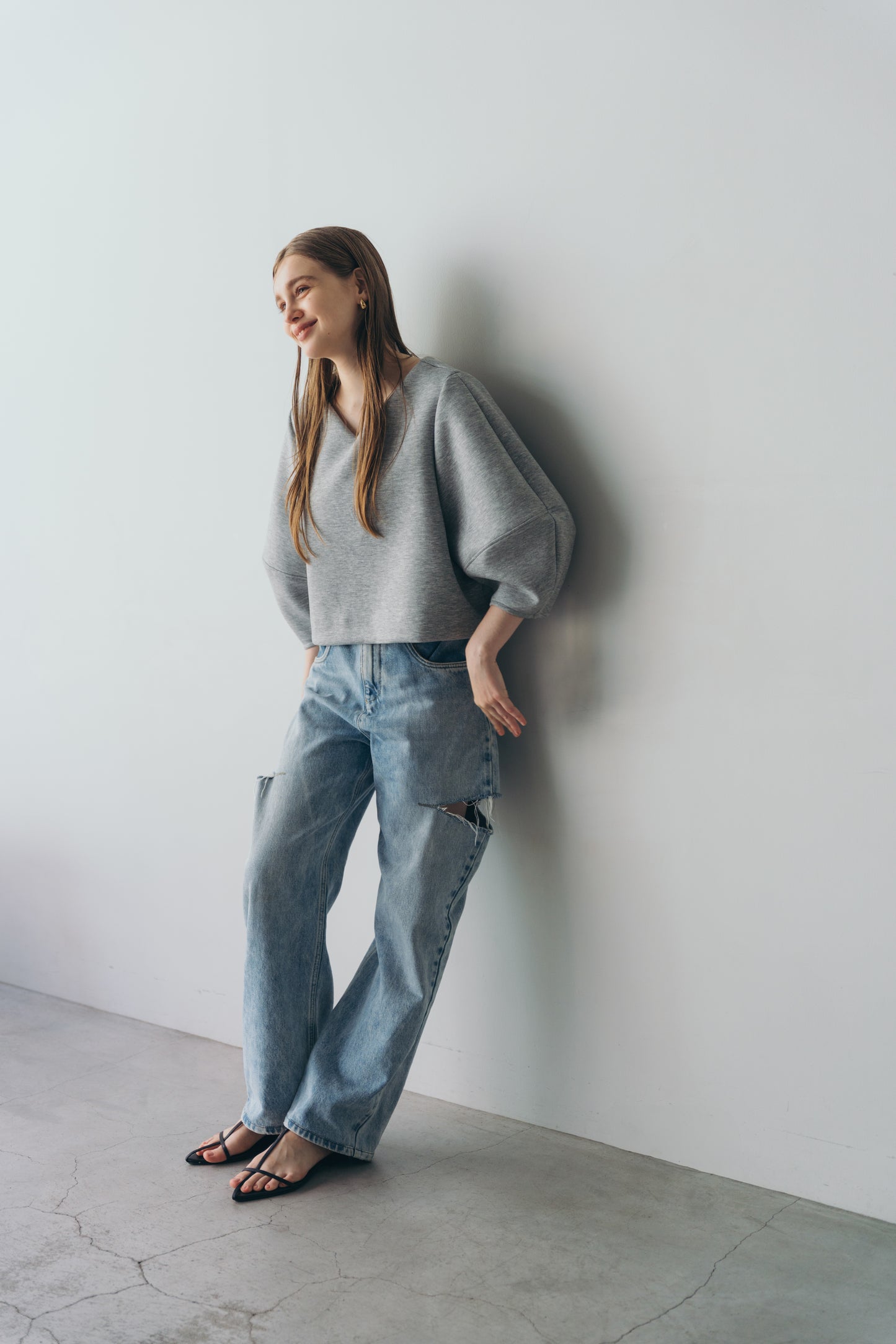 Lady puff tops - Gray