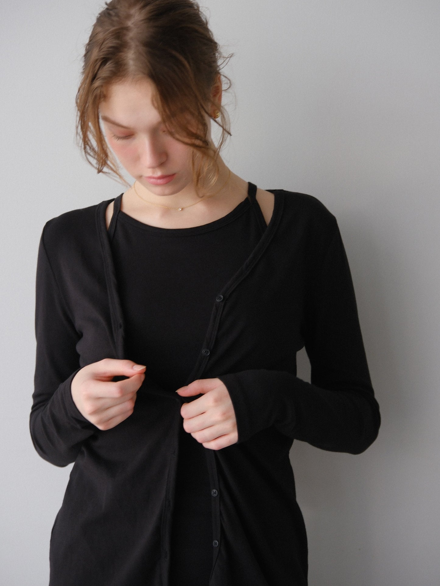 【coming soon】Lady cutsew 3piece -Black