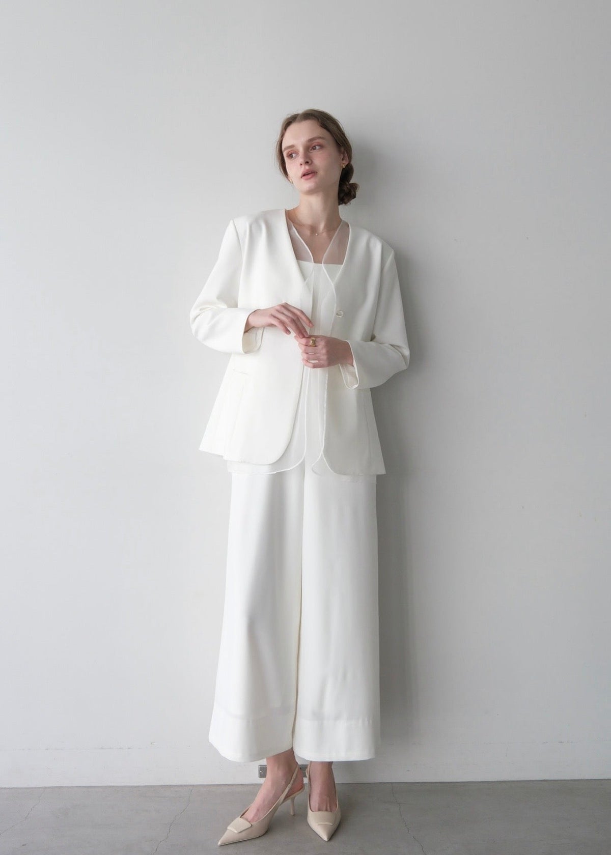 (即納)Lady organdy layered jacket