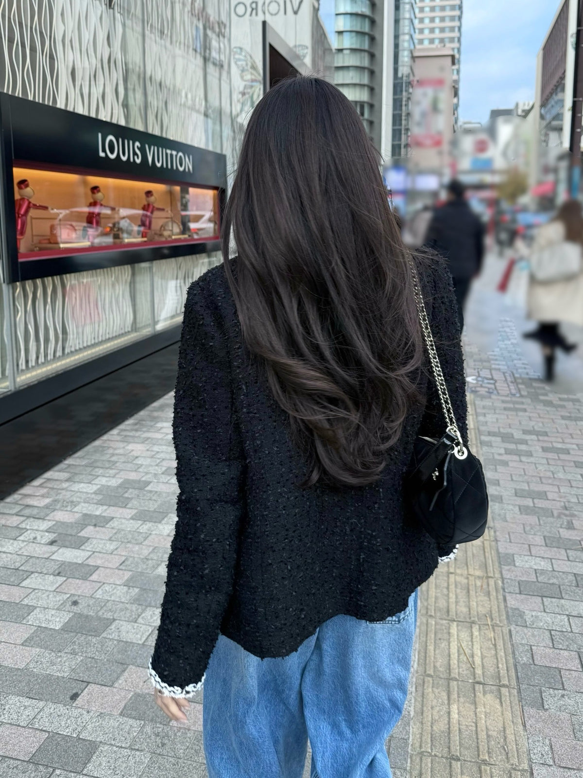 CARLA Tweed jacket / Black