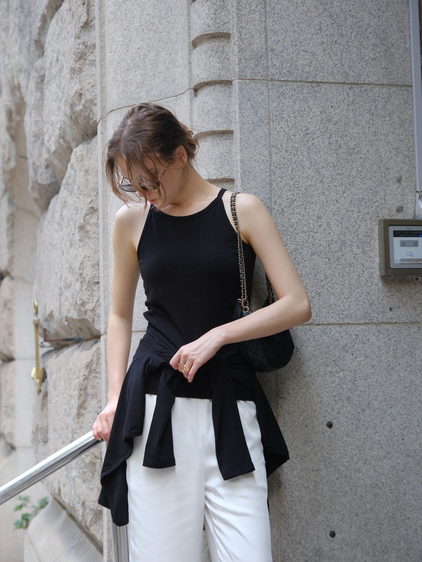 【coming soon】Lady cutsew 3piece -Black