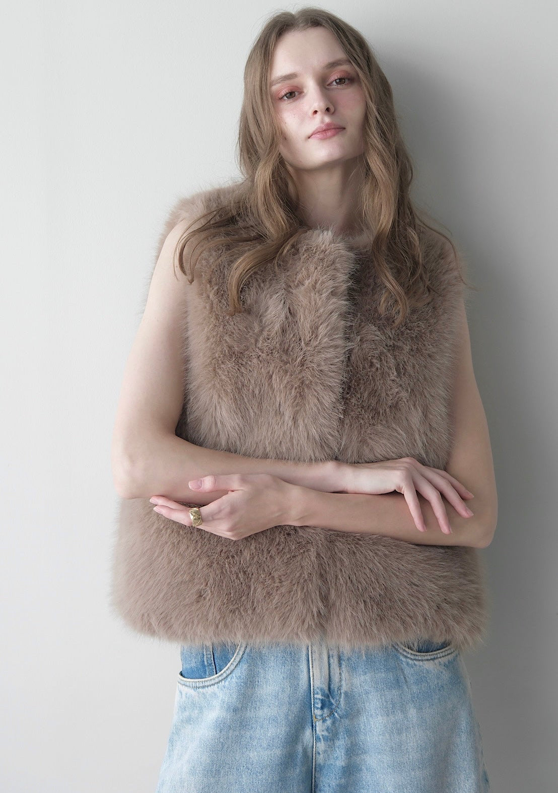 Eco fur vest