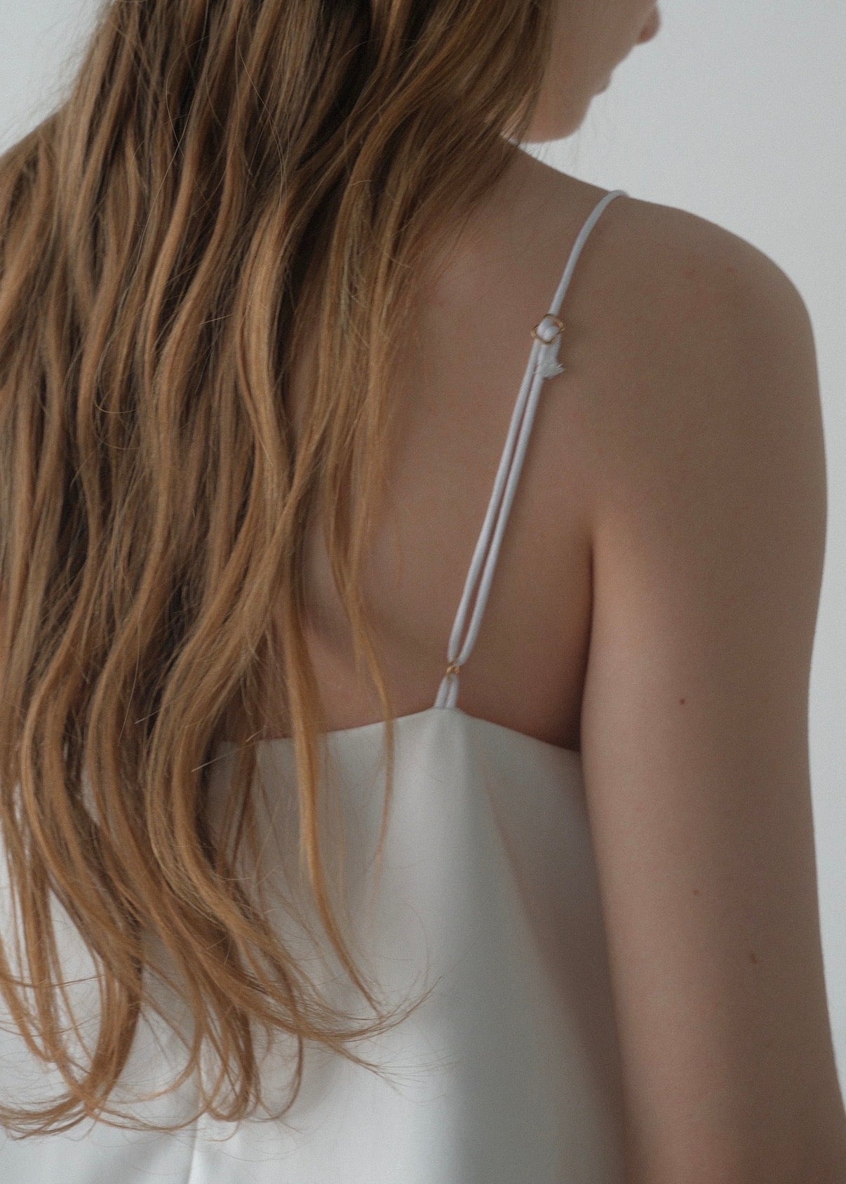 【2nd pre order】Satin lace camisole /white