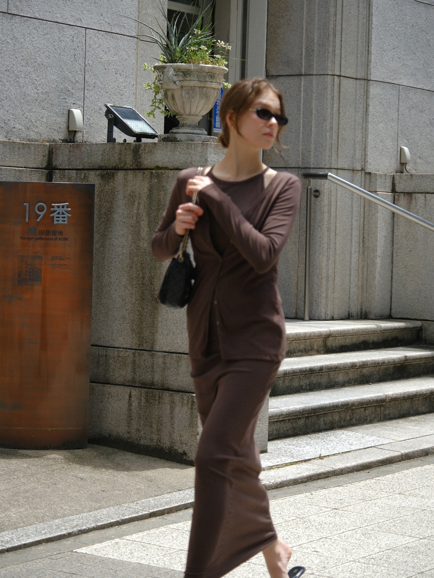 【coming soon】Lady cutsew 3piece -Brown