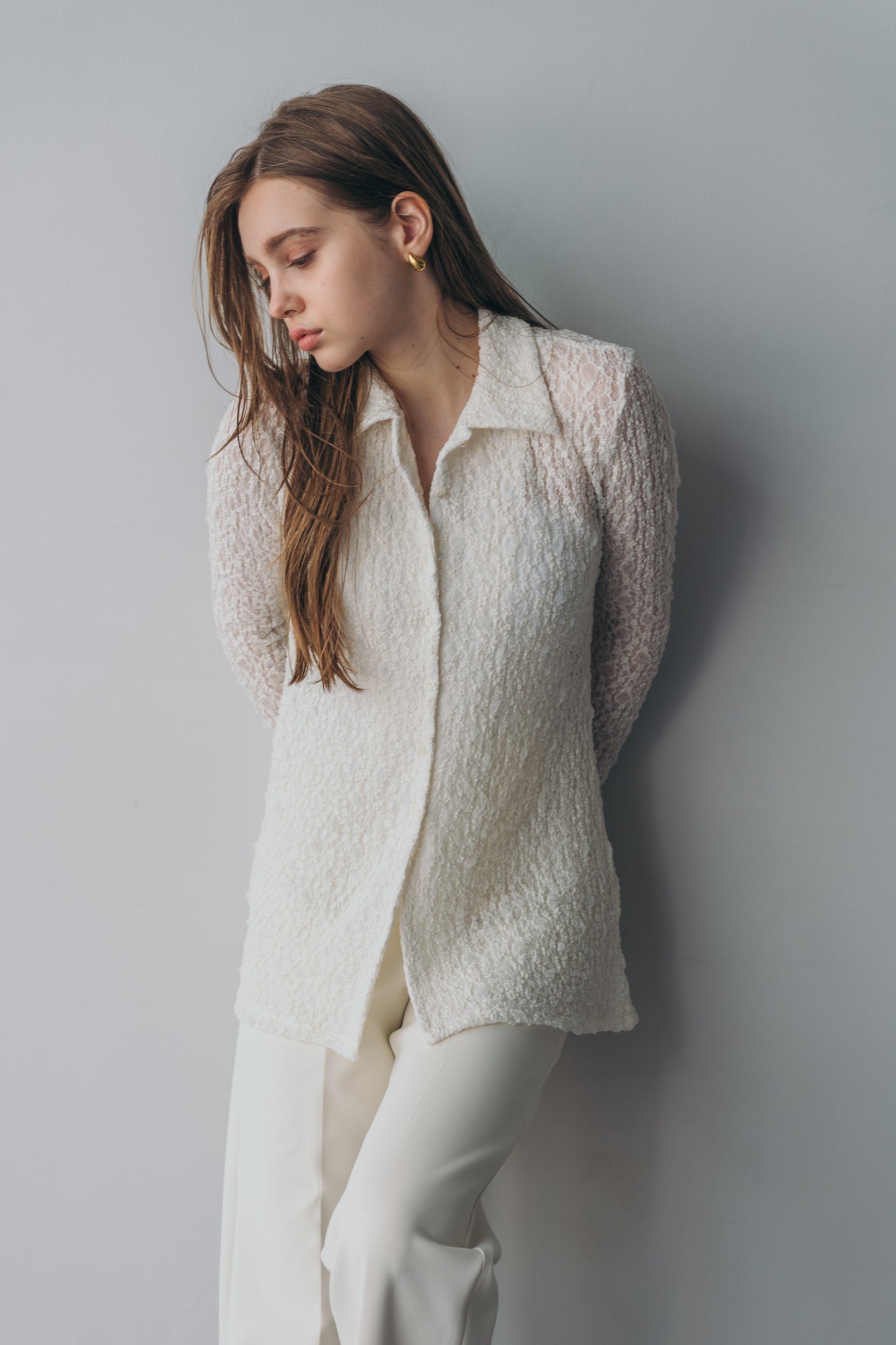 Lady lace shirt - white