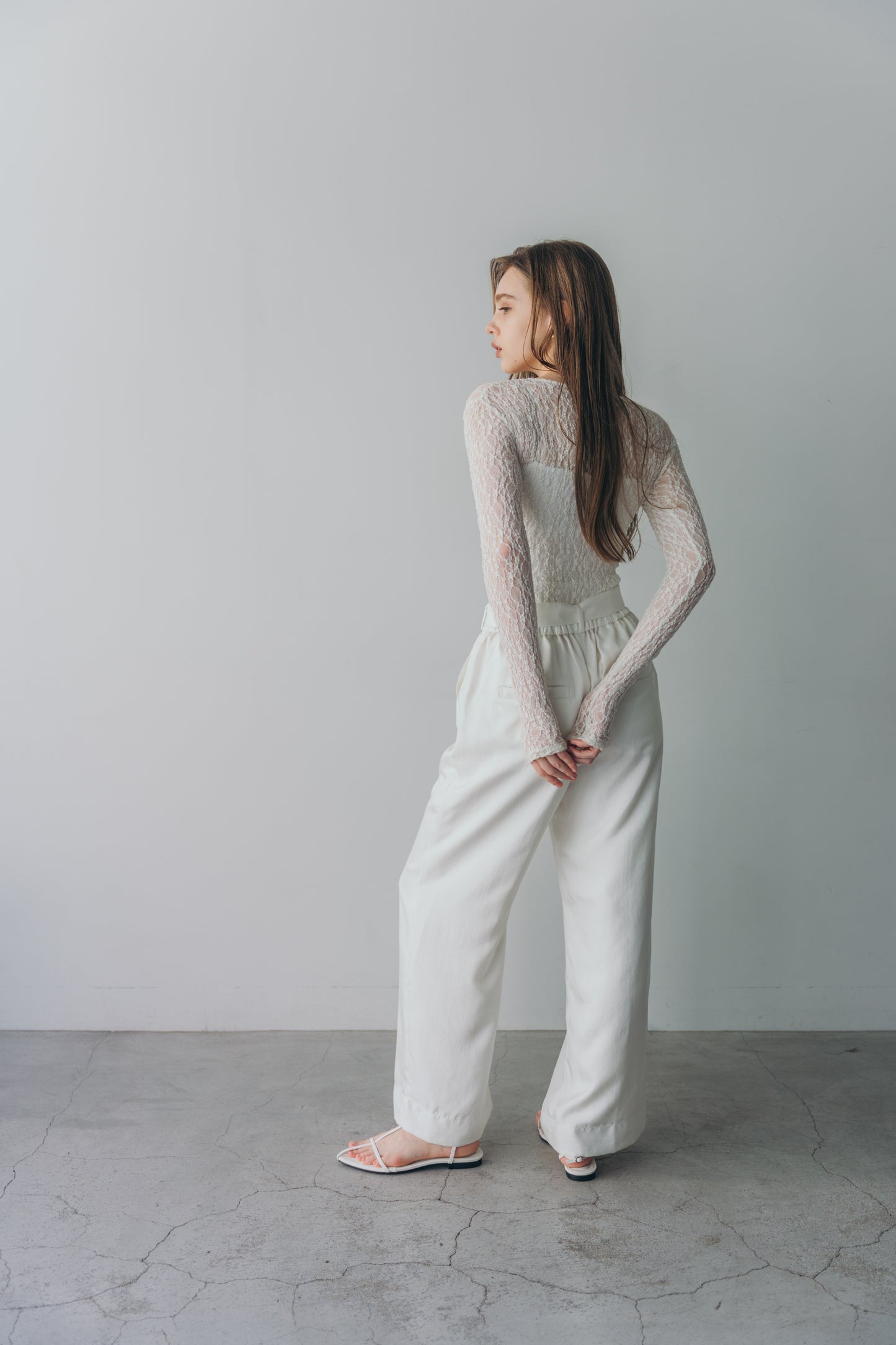 Lace body suit - White