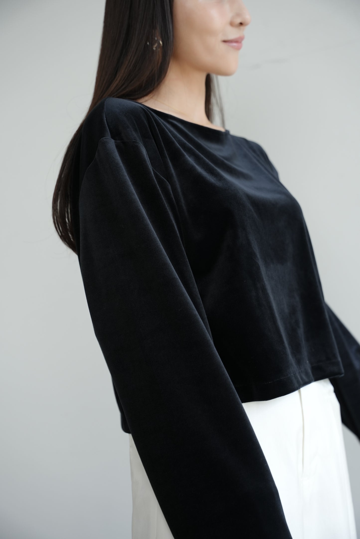 【予約】Konare velour tops (Black)