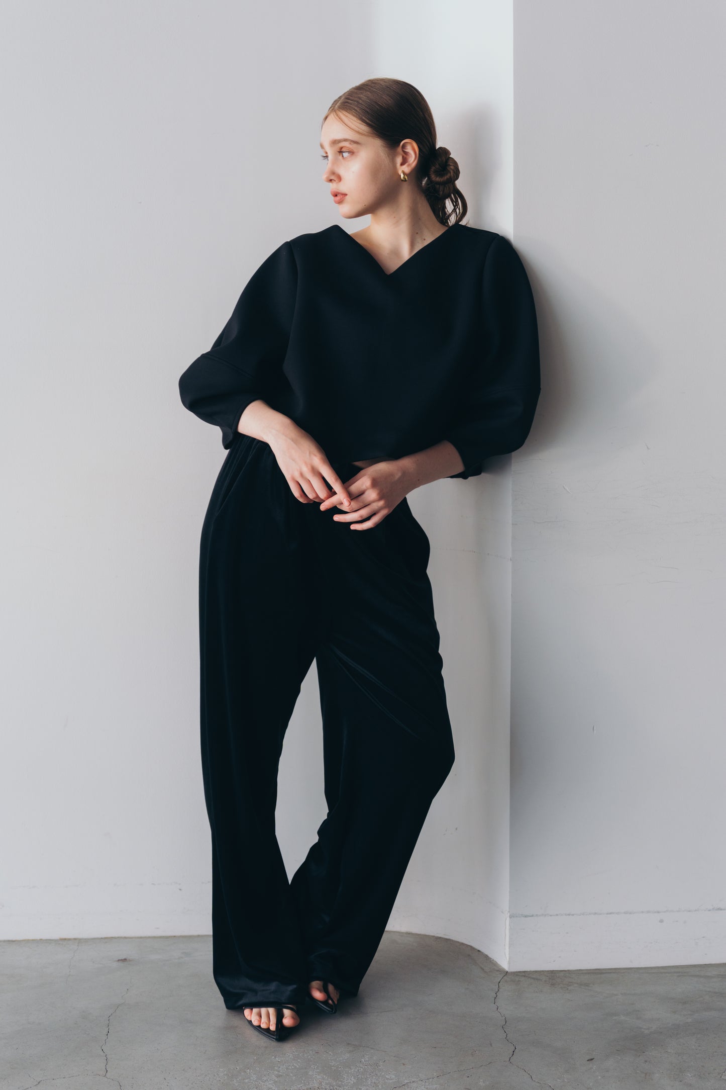 Lady puff tops - Black