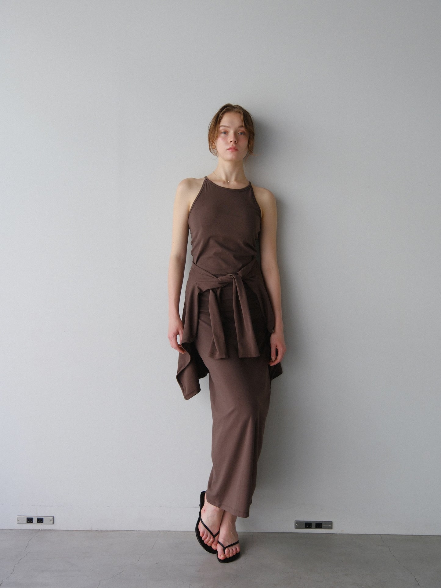 【coming soon】Lady cutsew 3piece -Brown
