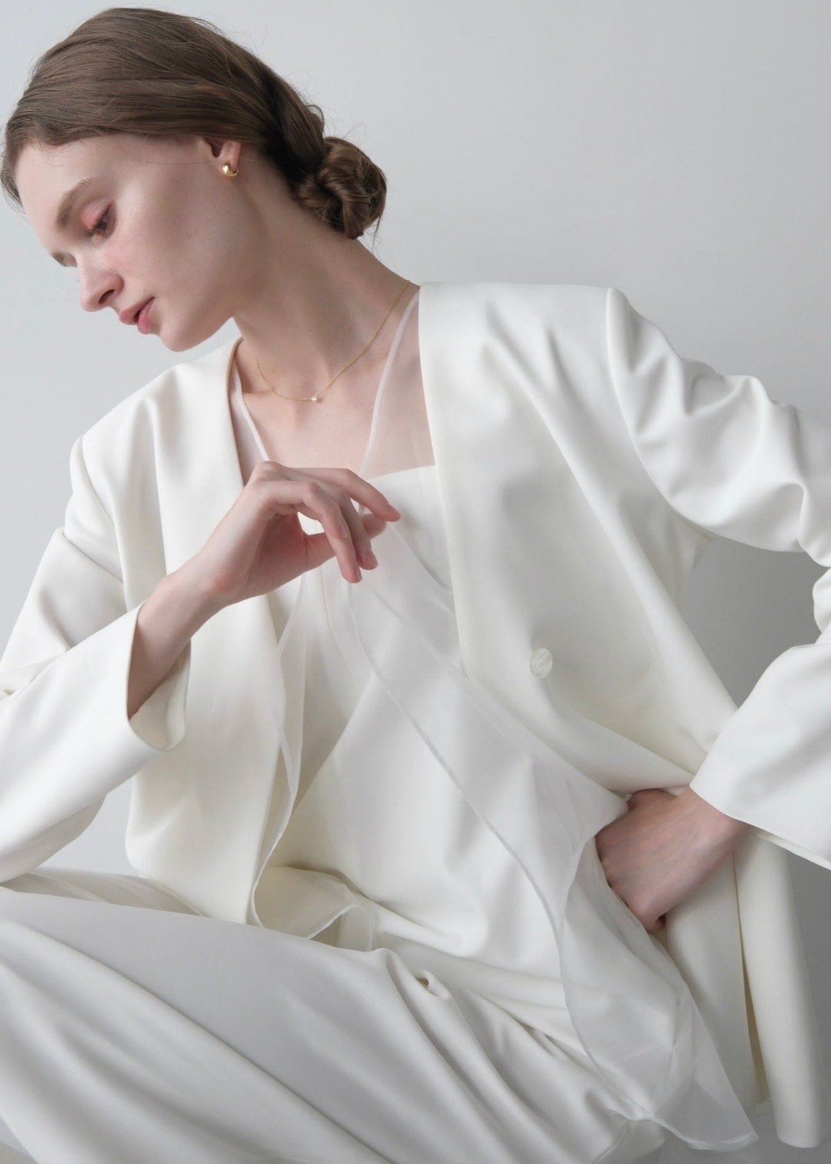 (即納)Lady organdy layered jacket