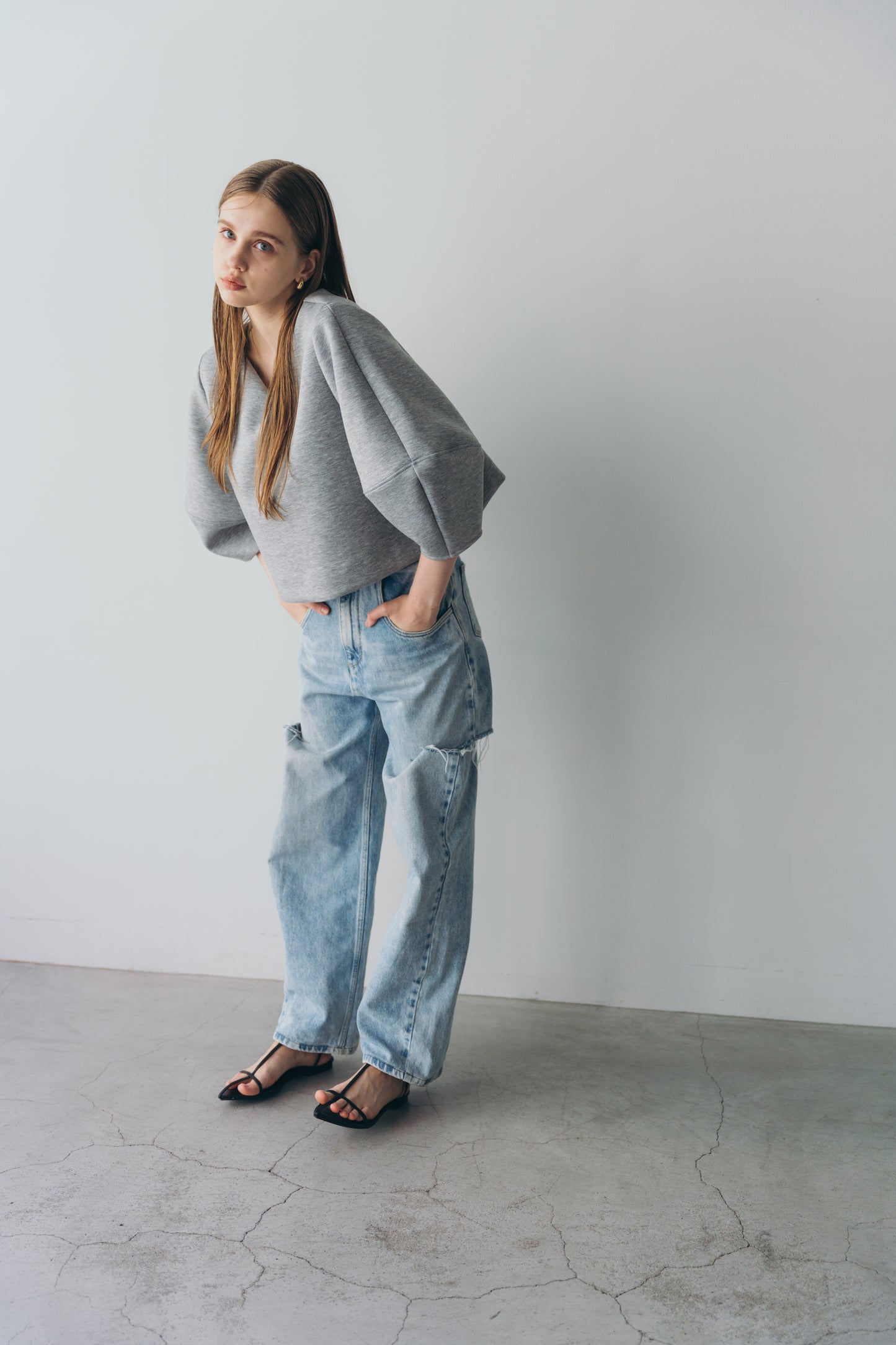 Lady puff tops - Gray