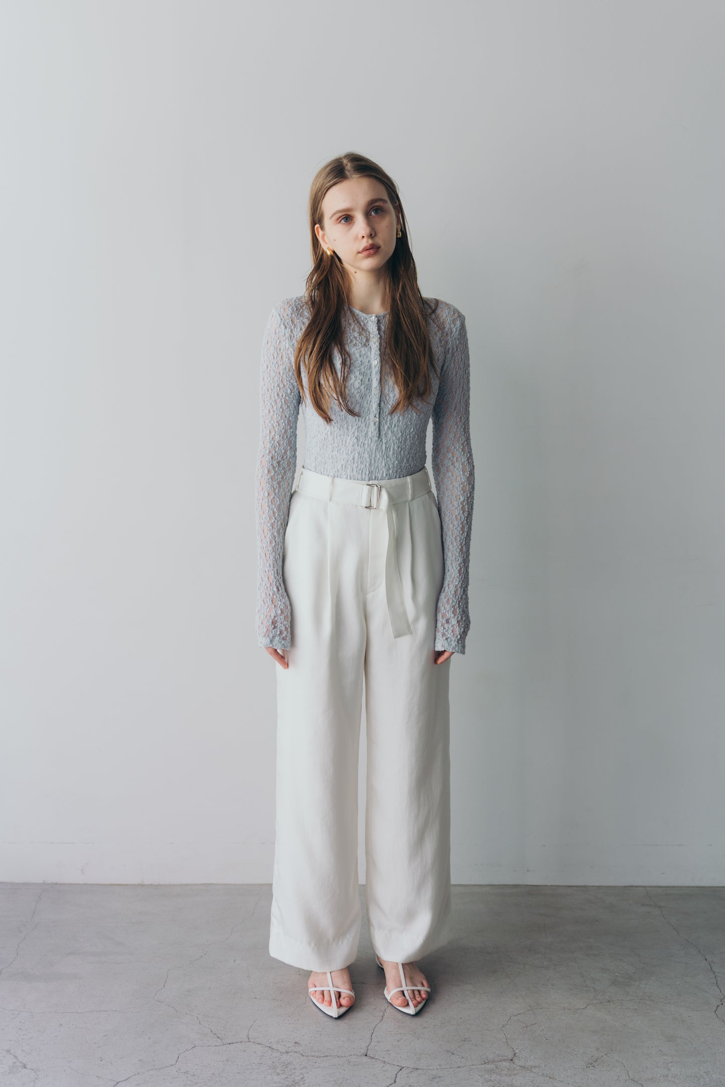 Lace body suit - Blue gray