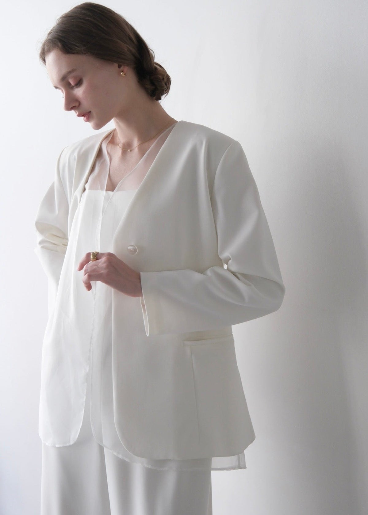 (即納)Lady organdy layered jacket