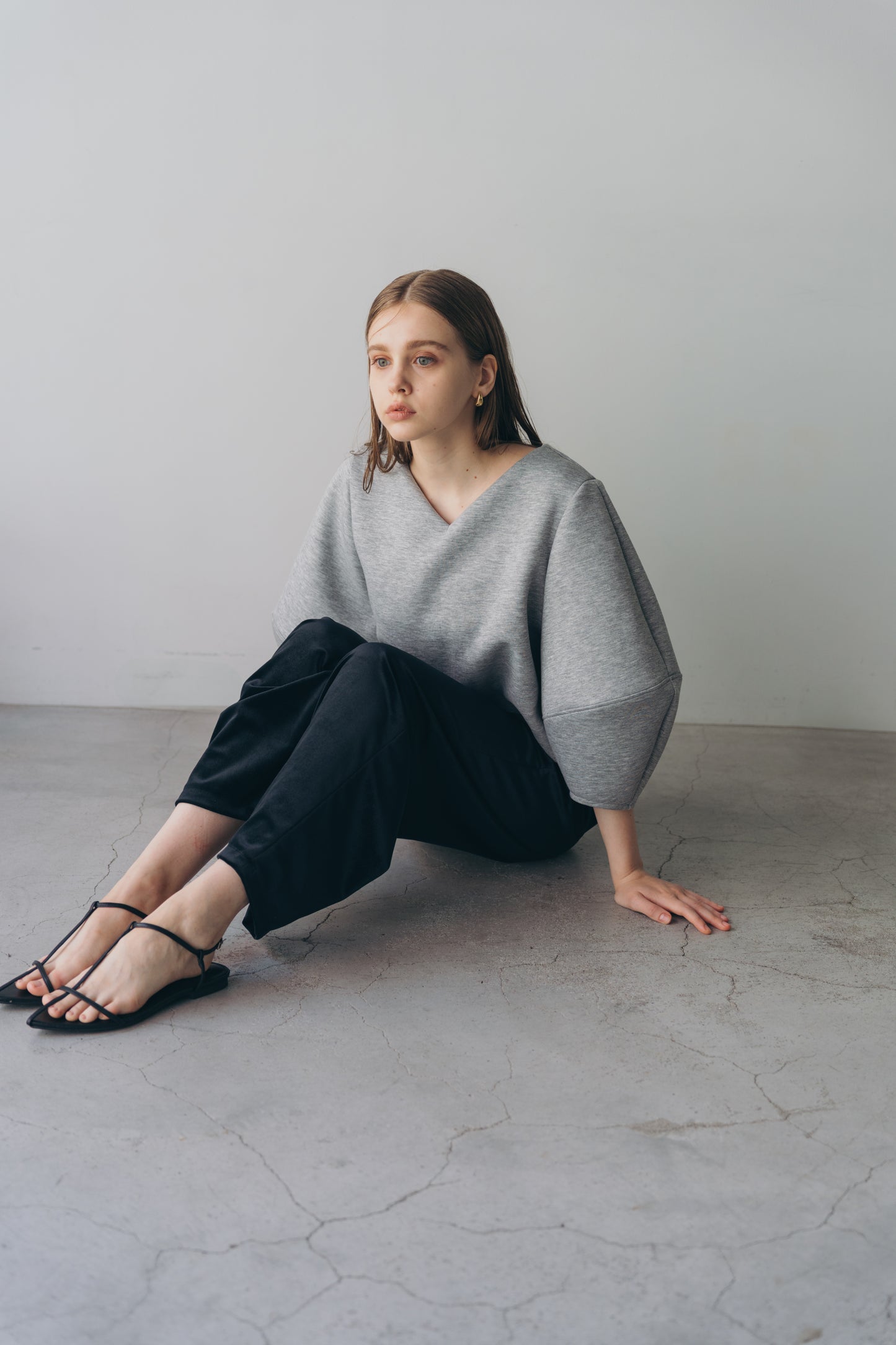 Lady puff tops - Gray