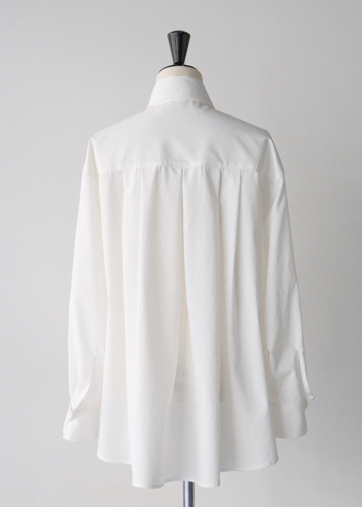 撥水 2way silky over shirt / white