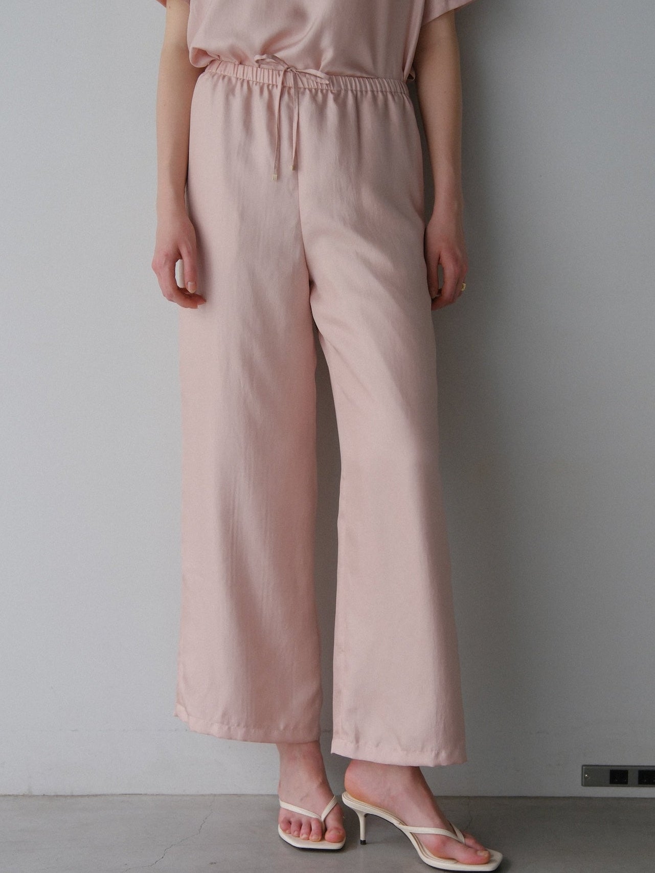 【coming soon】 Lady satin easy pants