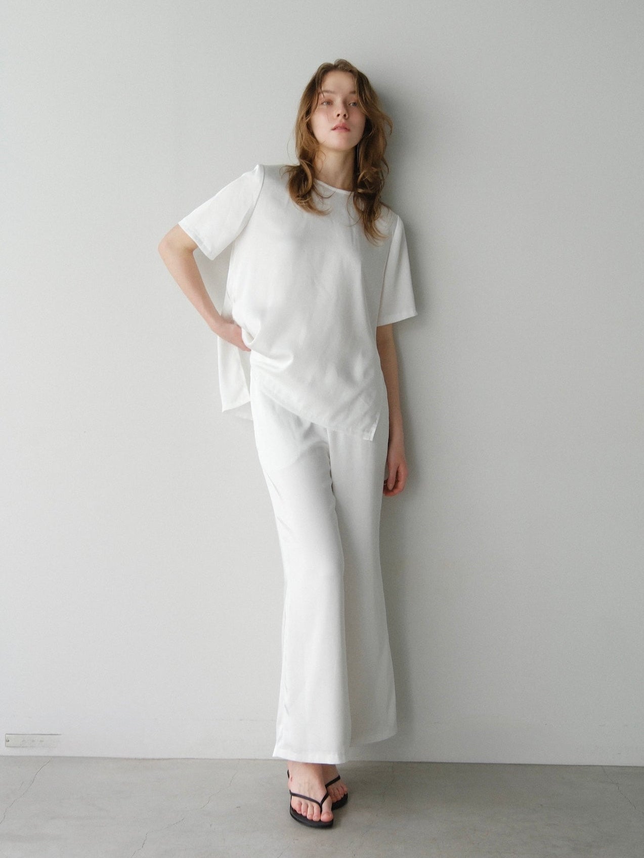 【coming soon】 Lady satin easy pants