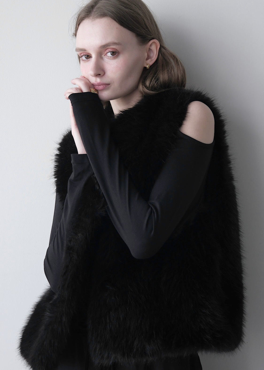 Eco fur vest