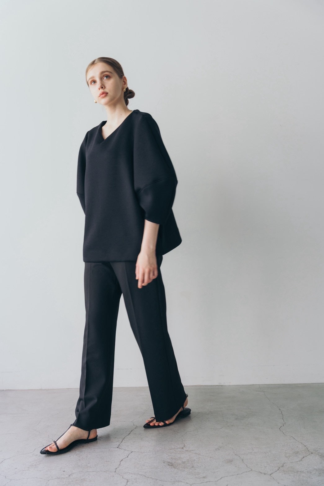 Lady puff tunic - Black