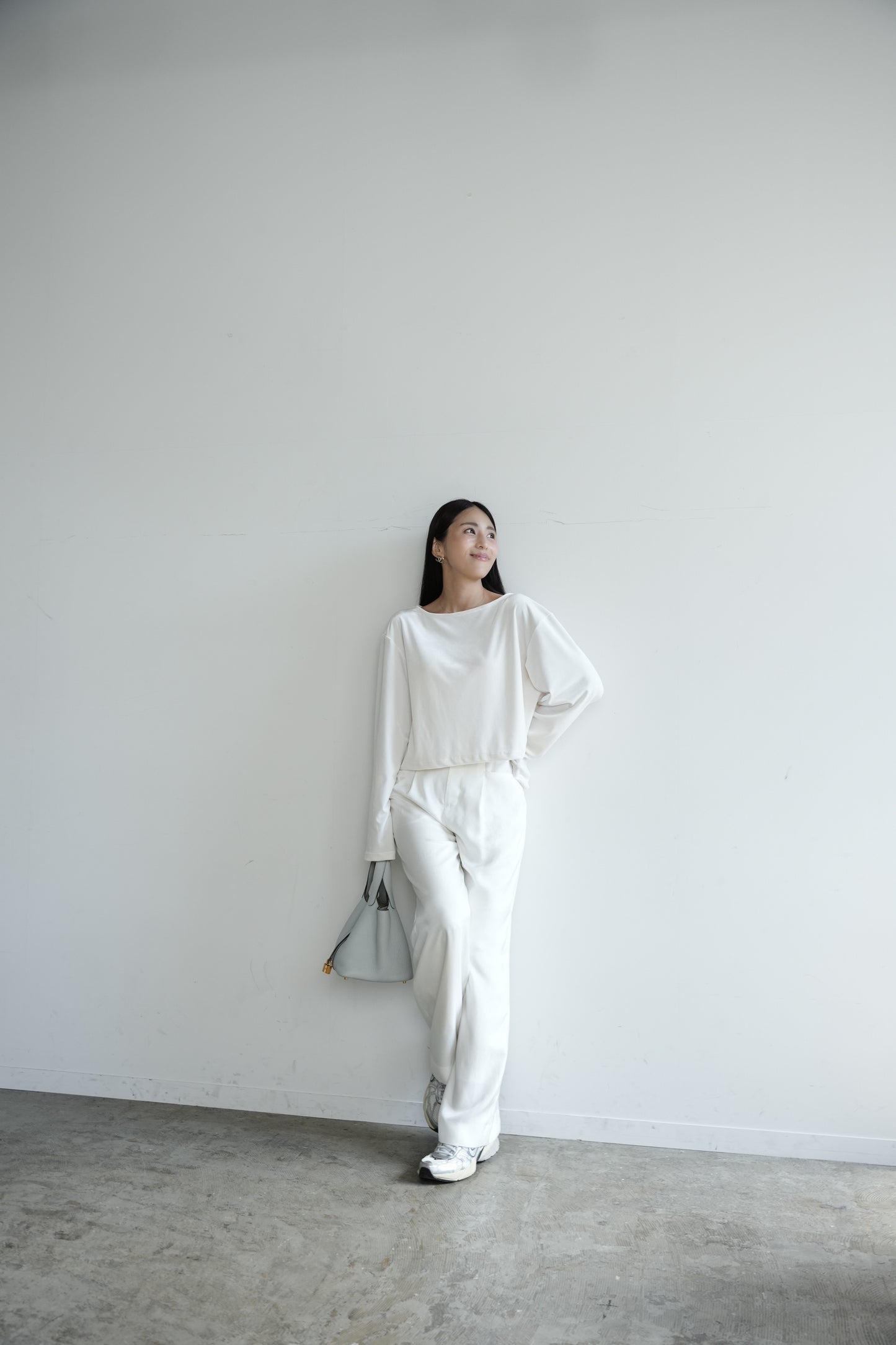 【予約】Konare velour tops (White)