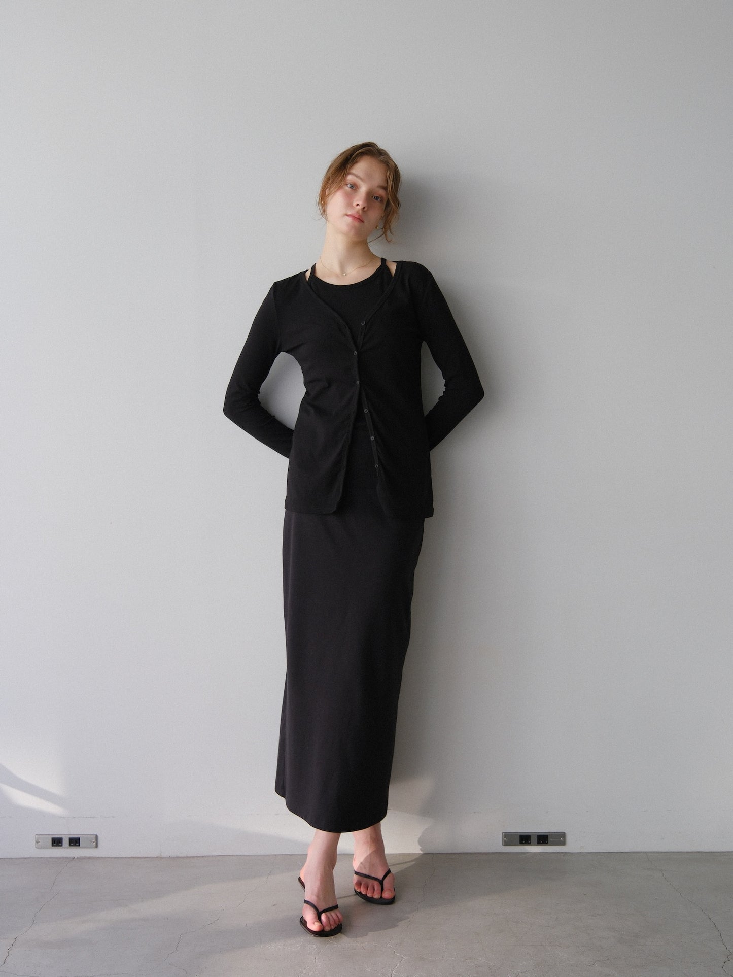 【coming soon】Lady cutsew 3piece -Black