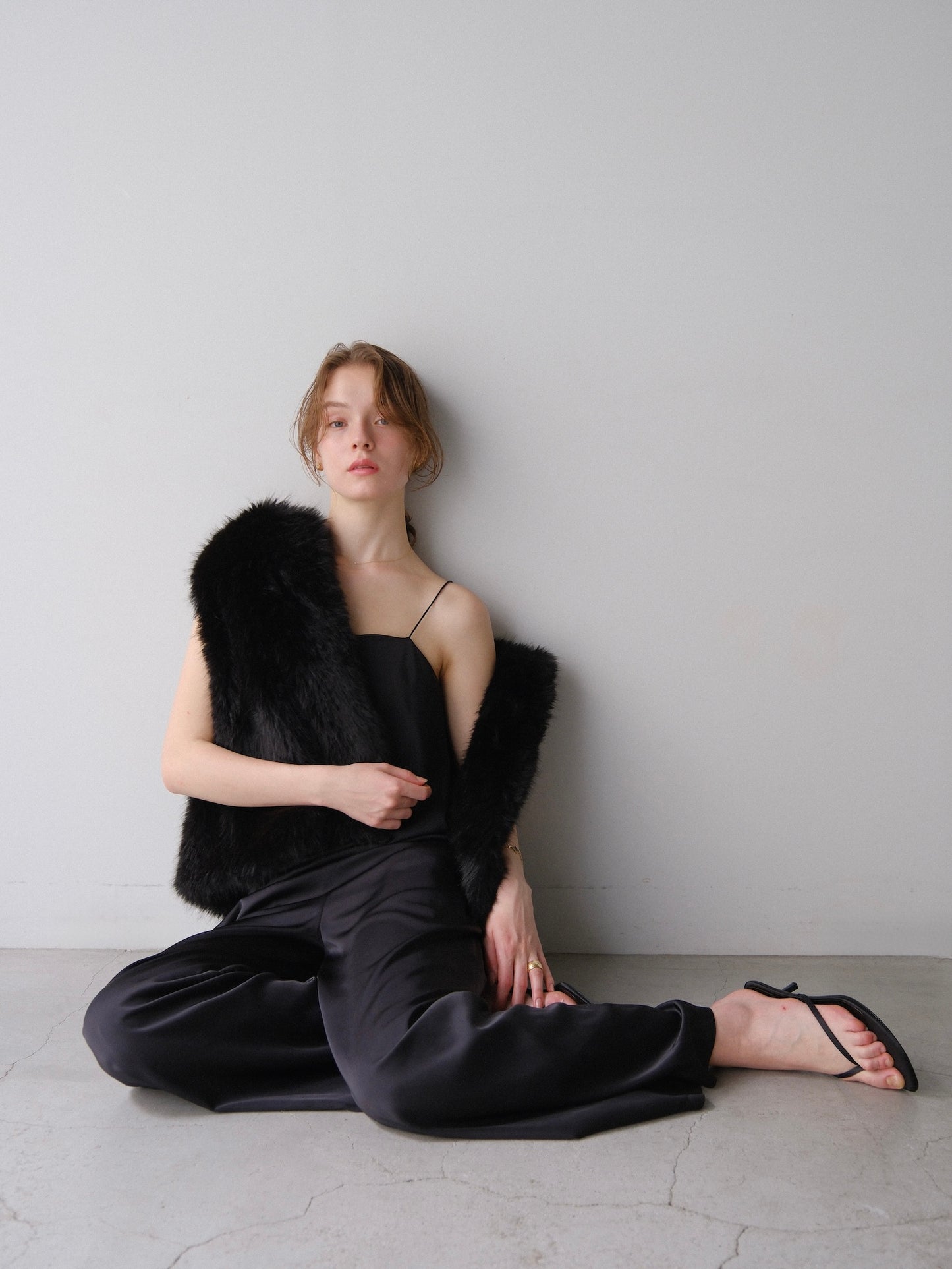 【coming soon】 Lady satin easy pants