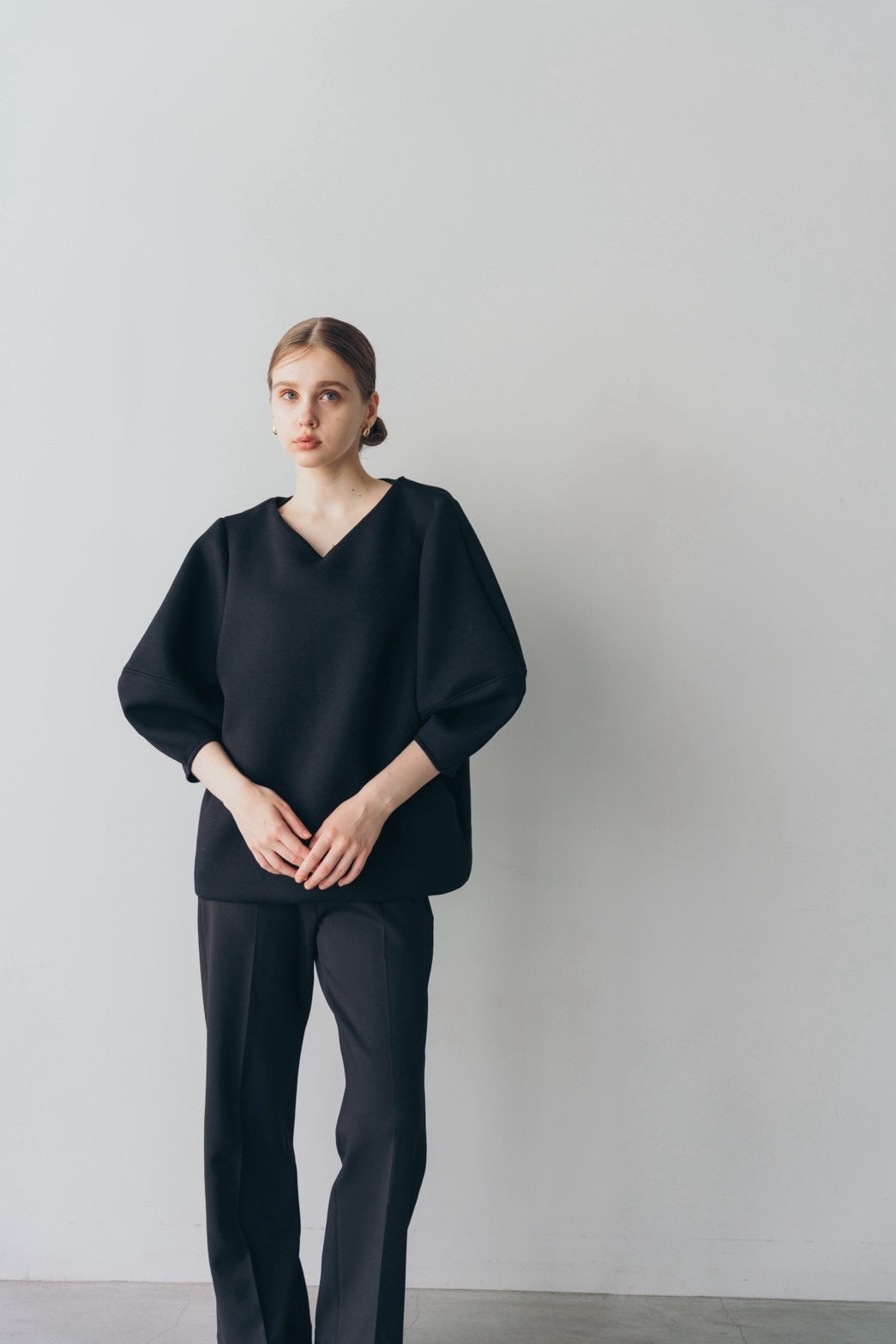 Lady puff tunic - Black
