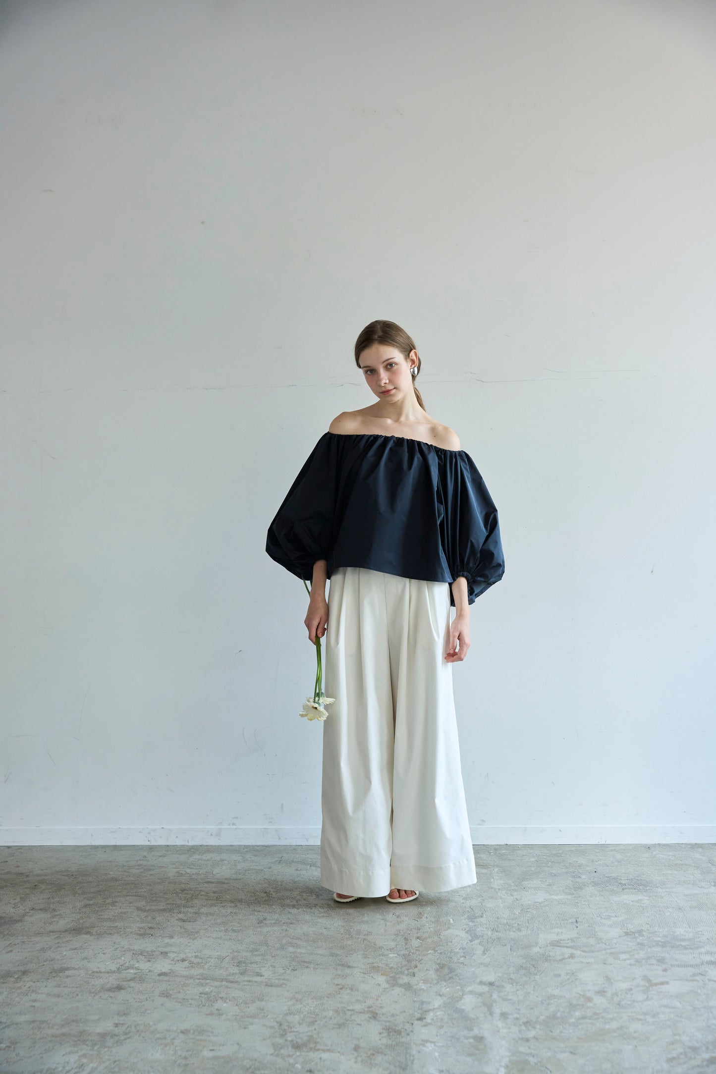 【予約】Otona whip off shoulder(Black)