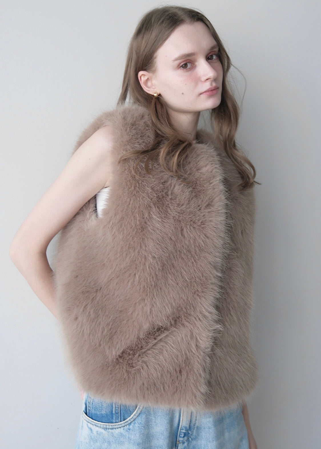 Eco fur vest