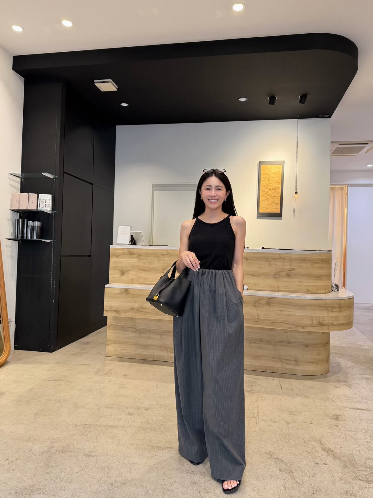 (Pre order) Tuck gather easy pants