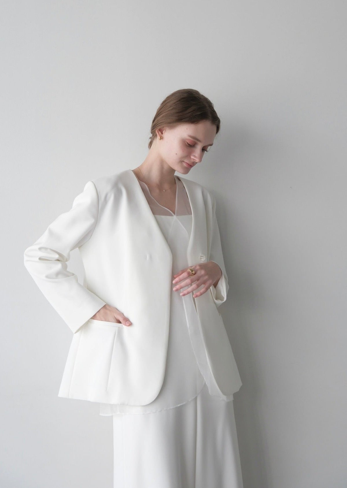 (即納)Lady organdy layered jacket