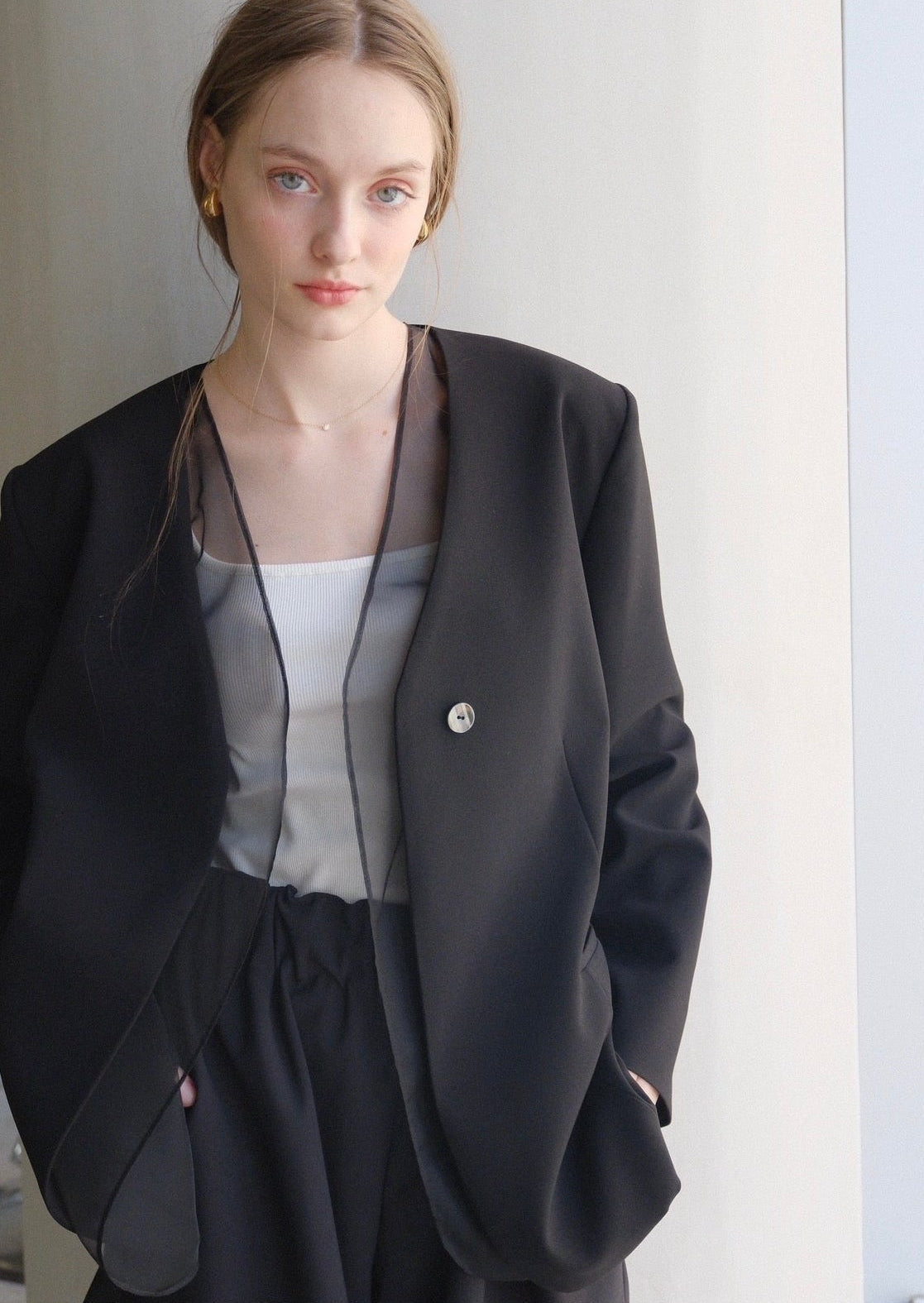 (即納)Lady organdy layered jacket