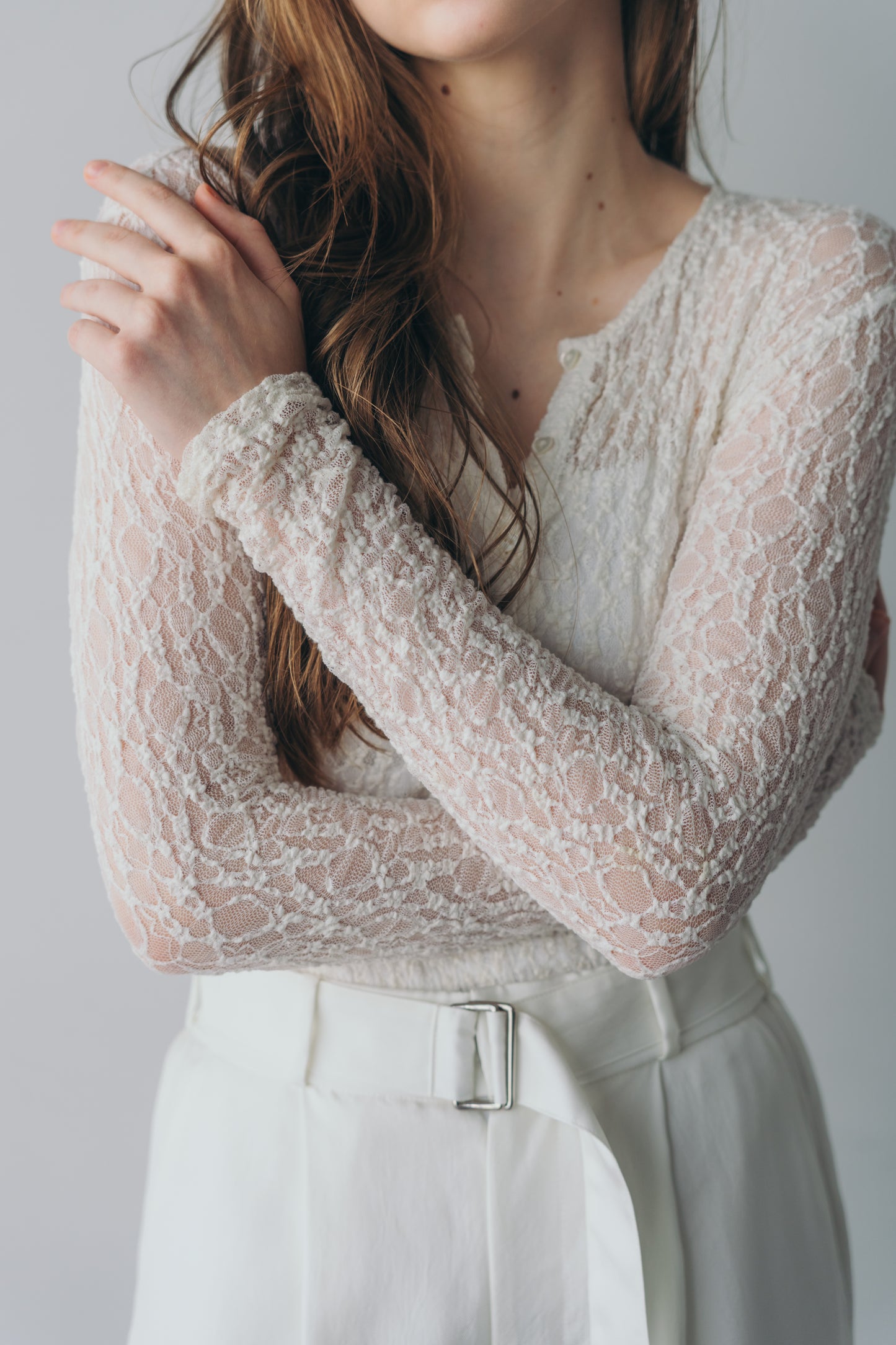 Lace body suit - White