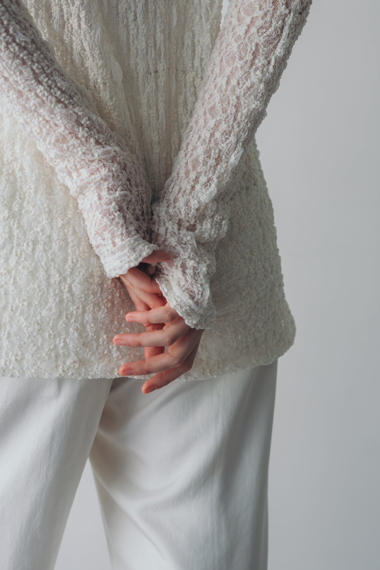 Lady lace shirt - white
