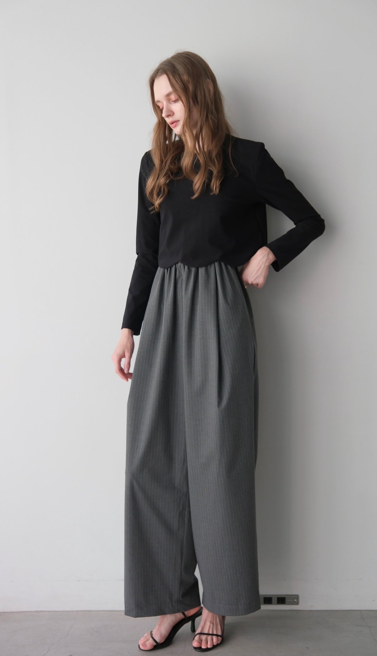 (即納) Otona scallop tops
