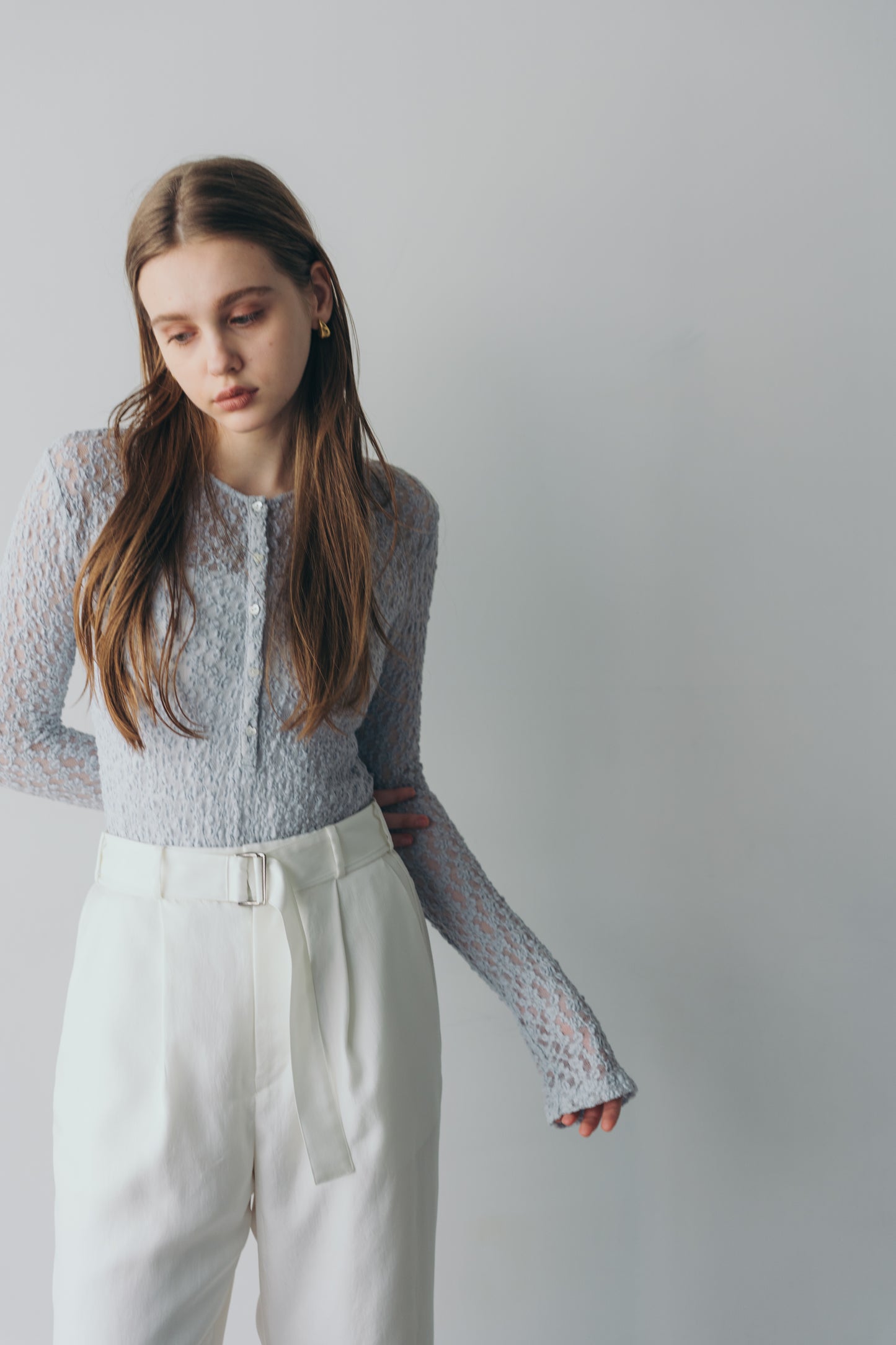 Lace body suit - Blue gray