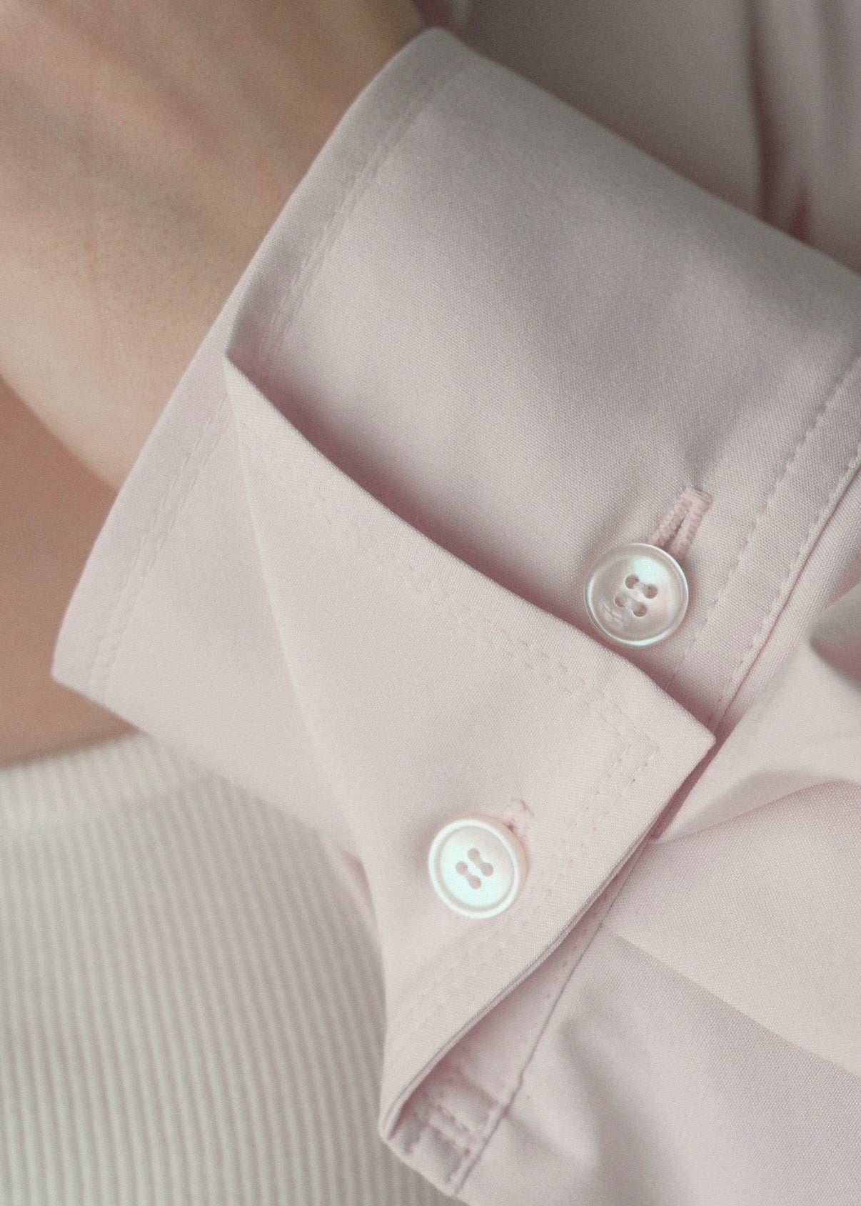 【2nd Pre order】撥水 2way silky over shirt / baby pink