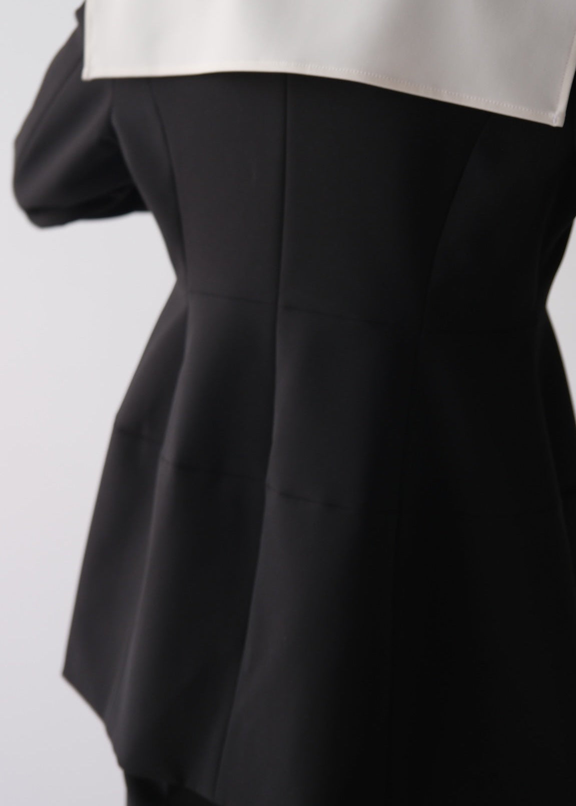 【Pre order】 Ruffle 2way Peplum Jacket -Black
