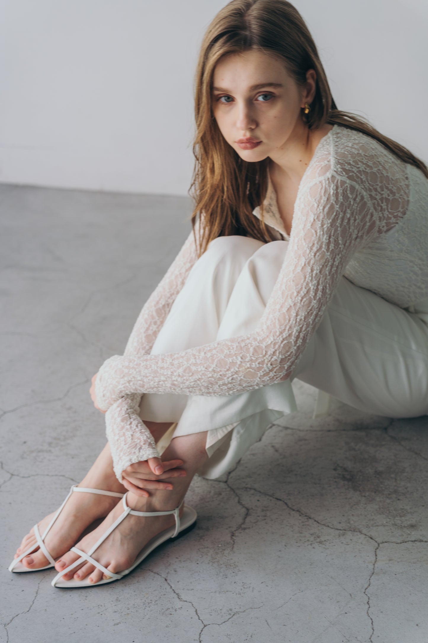 Lace body suit - White