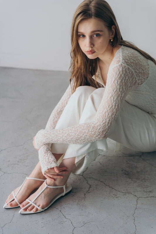 Lace body suit - White