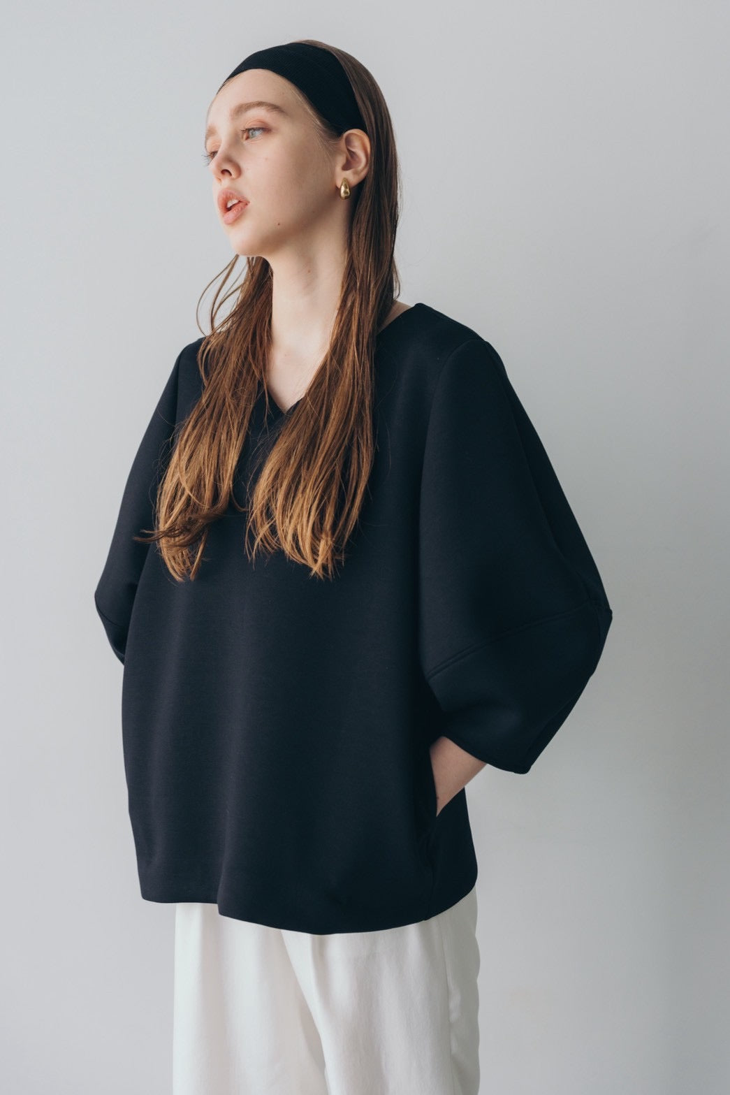 Lady puff tunic - Black