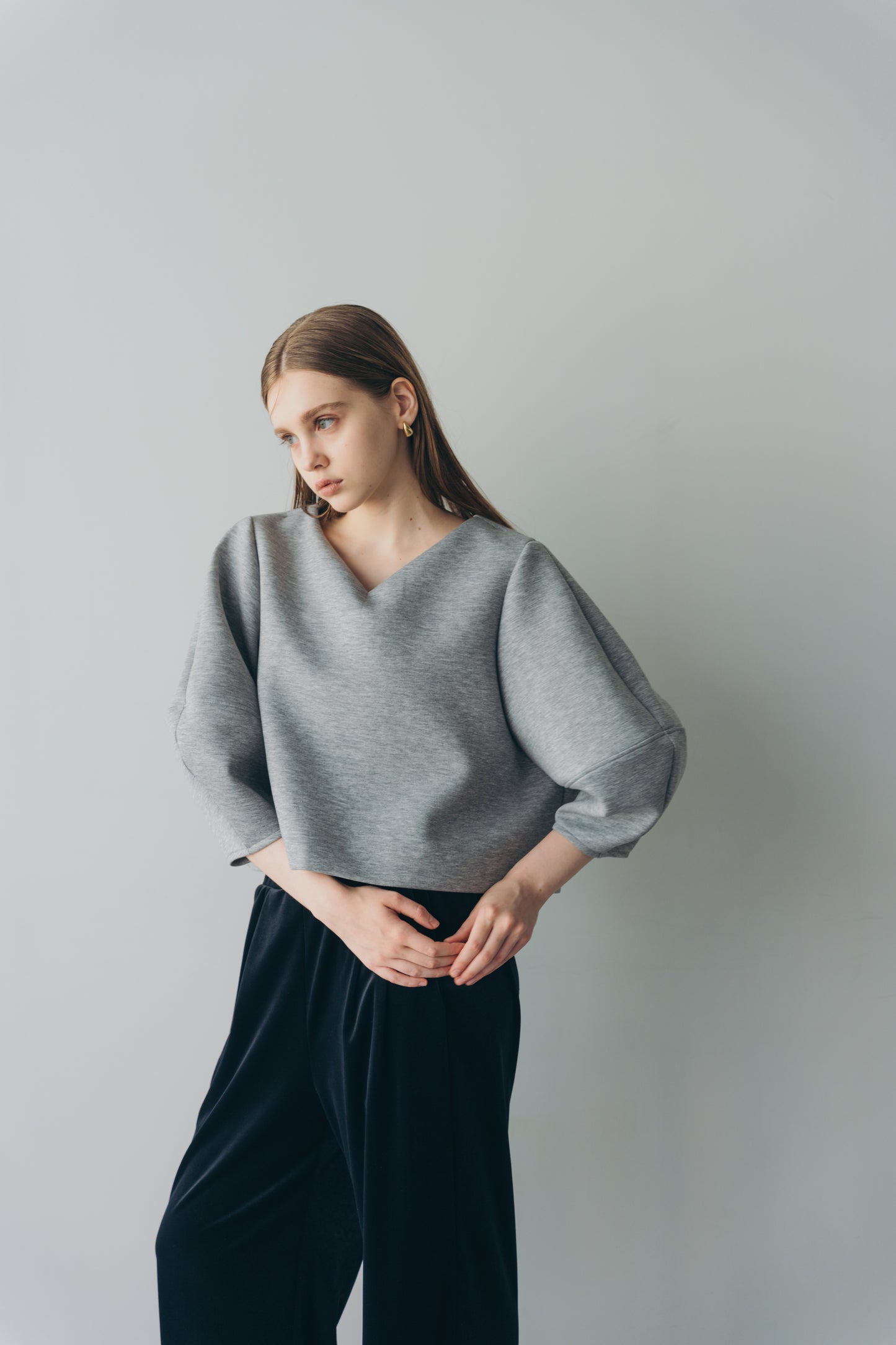 Lady puff tops - Gray