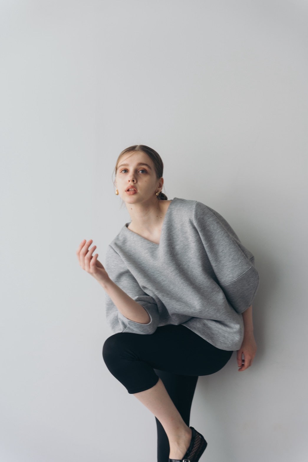 Lady puff tunic - Gray