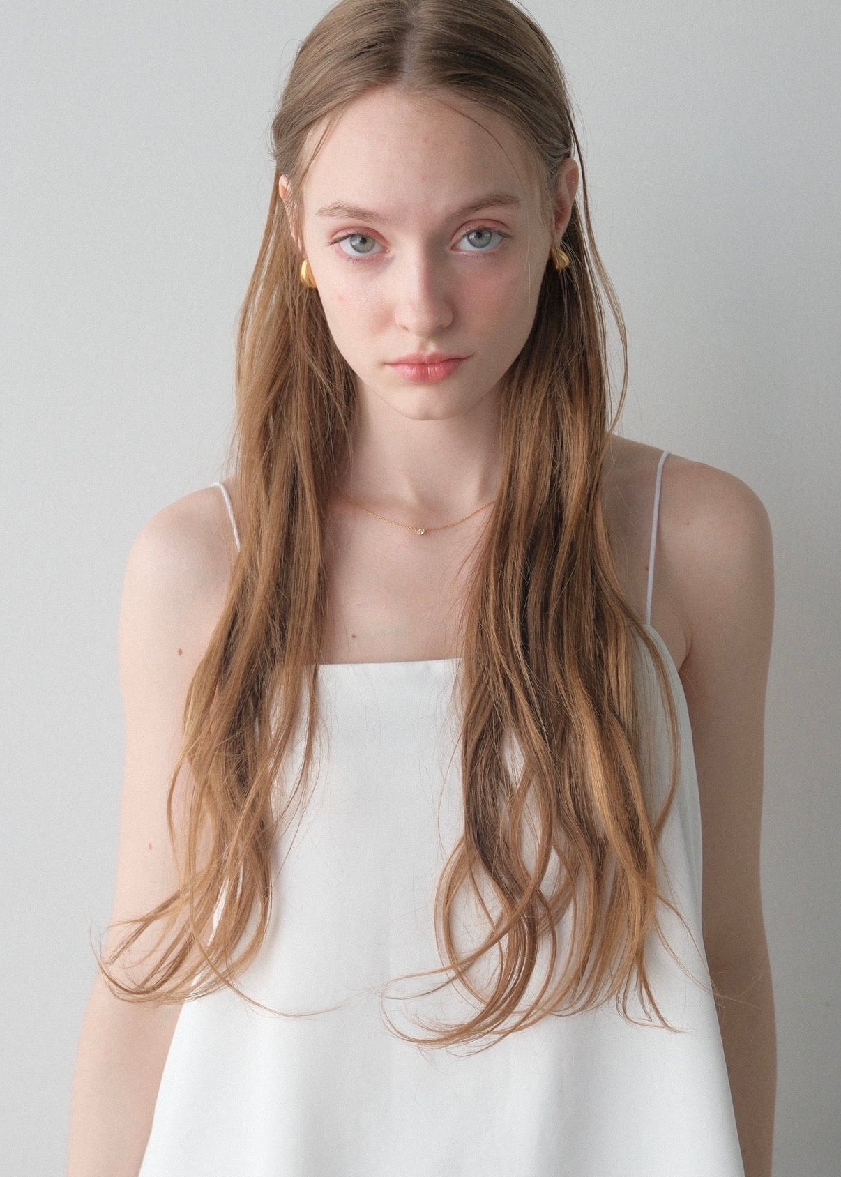 【2nd pre order】Satin lace camisole /white